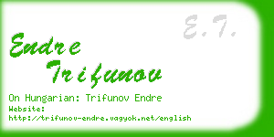 endre trifunov business card